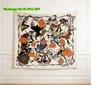 Hermès Le Bal Masqué Masquerade Flannel Throw Blanket IMG_5388